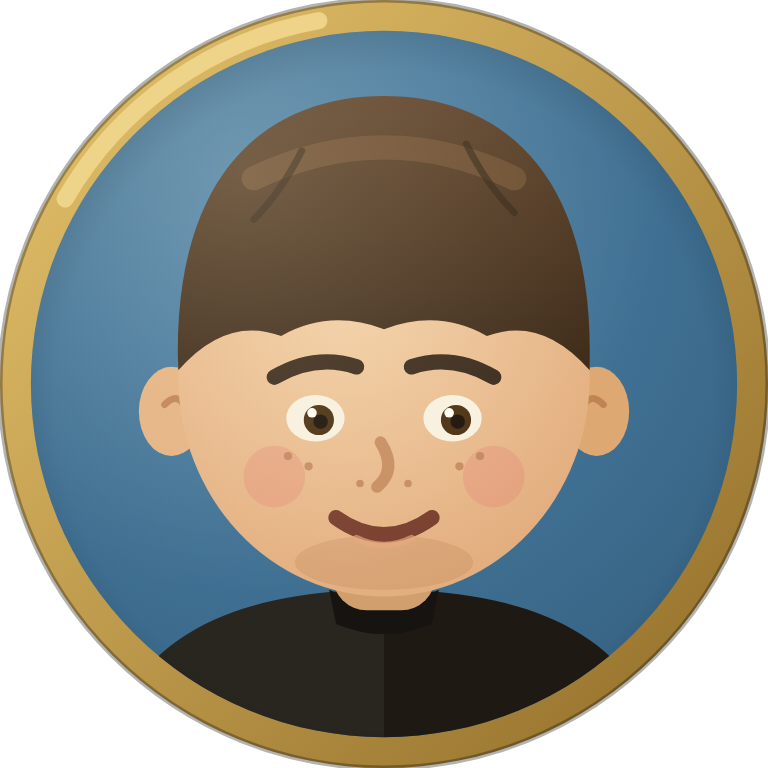 Tolya, a kid with a bowl cut and rosy cheeks